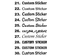 Cromato Colori Personalizzato Testo Font Scritta Adesivo Decalcomania 21-30