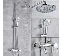 Crome PINFAFFICI CHIUCCHI SETTO SET MONTO A MONTRO MONTO BAGNA DOCCHIO MIXER MIXer a 3 vie Tap Bath Miseo di doccia Bronzo BRONZE B, CHROME Aqiong