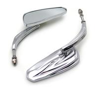 Cromo 8mm Posteriore Vista Laterale Specchi Per Harley Touring Strada Glide King