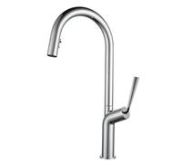 Cromo-A - Rubinetto da cucina allungabile con spruzzatore a salto, monoforo a doppia funzione, per cucina