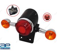 Cromo Indicatore Fanale Posteriore + Supporto Per Reale Enfield Nuovo Classico