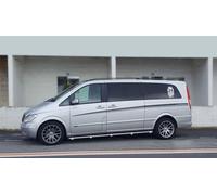Cromo Inox Barre Laterali + Bianco LED Per Mercedes vito viano Elwb 2014+