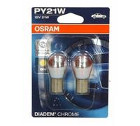 Cromo Lampadine 12V 21W per Lampeggiatori Bianchi BAU15S 1156 Osram Diadem PY21W