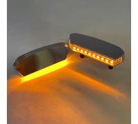 Cromo LED Specchio Blocco Spento Base Piastre Tinta Per 2017-2021 Suzuki - 1000