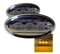 Ripetitori Laterali LED In Cromo Per Mazda 2 DY DE 2003-2007 - Coppia E-Marcata