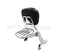 Cromo Sissy Barrette Passeggero Schienale W/Pad per Harley Sportster Modelli