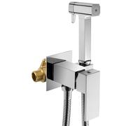 Cromo,Spruzzatore Bidet Portatile Per WC, Set Di Accessori Per Bidet A 2 Modalità Con Acqua Calda E Fredda, Spruzzatore Per Pannolini in Ottone Per Bambini A Parete Con Tubo Flessibile Da 120 Cm
