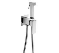 Cromo,Spruzzatore Bidet Portatile Per WC, Set Di Accessori Per Bidet in Ottone Con Acqua Calda E Fredda, Getto D'acqua A Pressione Regolabile A Parete Con Tubo Flessibile