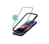 Crong Anti-Bacterial 3D Armor Glass - Vetro temperato 9H per iPhone 14 Pro a schermo intero + telaio di installazione