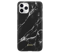 Crong, Custodia per iPhone 11 Pro Design Marmo Morbida, Nero