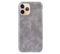 Crong, Custodia per iPhone 11 Pro in pelle ecologica, Grigio
