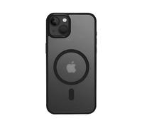 CRONG Protettiva CRG-HFM-IP1567-BLK Cover per Apple iPhone 15 Plus, Nero/Grigio scuro