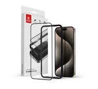 Crong Vetro Antibatterico 3D Armor - Vetro temperato 9H per iPhone 15 Pro a sche