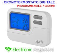CRONO TERMOSTATO DIGITALE PER CALDAIE E STUFE PROGRAMMAZIONE SETTIMANALE