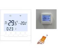 Crono Termostato Wi-Fi Per caldaia a gas, scatola 503 da incasso con cornice a 3 Posti Cronotermostato programmazione intelligente con Assistente vocale Alexa/Google Home Bianco