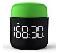 Cronometro da tavolo, grande display a LED, semplice rotazione manuale, conto alla rovescia e su, volume e luminosità regolabili, facile per i bambini, orologio vintage senza ticchettio, allarme forte