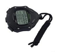 Cronometro digitale avanzato con metronomo integrato e doppia sveglia per uso multi sport, tra cui corsa, nuoto, calcio, allenamento e palestra, finitura nera, memoria 100 giri 1/1000 sec