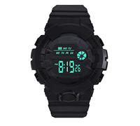 Cronometro in gomma LCD orologio digitale da polso da uomo sportivo ragazzo data orologio da uomo K8p231l6, Nero , misura unica