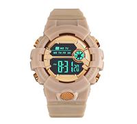 Cronometro in gomma LCD orologio digitale da polso da uomo sportivo ragazzo data orologio da uomo K8p231l6, Caff, misura unica