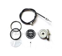 Cronometro Replica SMITHS 0-80 MPH Filo Nero & Cavo Da 64" + Drive Speedo