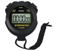 Cronometro Sportivo con Pulsante Silenzioso e ON/OFF, Senza Orologio né Calendario per un Facile Utilizzo, Cronometro Digitale PULIVIA per Bambini, Allenatori, Allenamento e Corsa, Nero