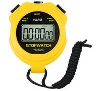 Cronometro Sportivo con Pulsante Silenzioso e ON/OFF, Senza Orologio né Calendario per un Facile Utilizzo, Cronometro Digitale PULIVIA per Bambini, Allenatori, Allenamento e Corsa, Giallo