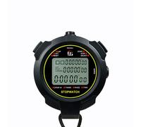 Cronometro Sportivo, Cronometro con Cordino, Cronometros Elettronico, Nero, 30 Memoria, Multifunzione, con Orologio Calendario, Portatile, per Calcio,Basket,Corsa,Nuoto,Fitness e Molto