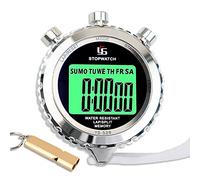 Cronometro Sportivo Professionale,Cronometro Digitale Memoria 2 con Funzione Luce e Muto per Palestra Corsa