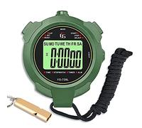 Cronometro Sportivo Professionale,Cronometro Digitale Memoria 2 con Funzione Luce e Muto per Palestra Corsa