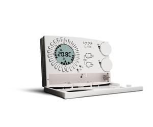 Cronotermostato analogico digitale settimanale 3V serie EASY colore bianco Perry