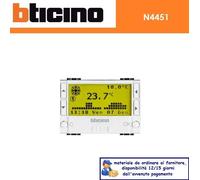 CRONOTERMOSTATO DA INCASSO BTICINO LIVING LIGHT N4451 BIANCO