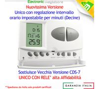 CRONOTERMOSTATO DIGITALE CON DIECI PROGRAMMI PREIMPOSTATI E DIECI PROGRAMMABILI