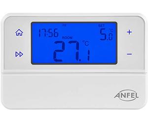 CRONOTERMOSTATO DIGITALE FISSAGGIO A PARETE CON PROGRAMMAZIONE SETTIMANALE DISPLAY RETROILLUMINATO TOUCH SCREEN 2 in 1 anche termostato manuale