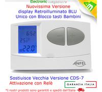 CRONOTERMOSTATO DIGITALE SETTIMANALE PROGRAMMABILE CALDAIA TERMOSTATO BATTERIE