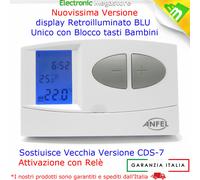 CRONOTERMOSTATO DIGITALE SETTIMANALE PROGRAMMABILE CALDAIA TERMOSTATO RETROILLUM