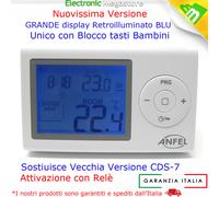 CRONOTERMOSTATO DIGITALE TIMER DISPLAY LCD PROGRAMMABILE SETTIMANALE RETROILLUMI