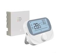 Cronotermostato Digitale WiFi per Caldaia RF per tuya Smart Programmabile Settimanale Display Meteo Umidità 118x86mm