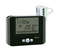 Cronotermostato Mithos GSM RF Nero settimanale da parete con controllo remoto via App + Attuatore Remoto