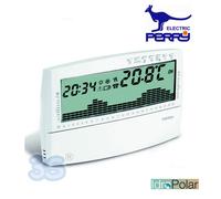 Perry 1CRCR017BG cronotermostato digitale giornaliero da parete batterie bianco