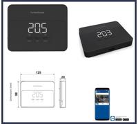 cronotermostato wifi a batteria Fantini Cosmi C900RN nero da parete per caldaia