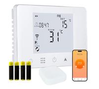 CRONOTERMOSTATO WIFI A BATTERIE PROGRAMMABILE TERMOSTATO CALDAIA SMARTPHONE APP ALEXA DA PARETE O BOX 503 (Termostato + Gateway)