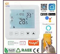 ELCART Cronotermostato Programmabile Wi-fi Smart Tuya per Caldaia, Schermo Touch Screen Digitale, Compatibile con assistenti vocali Google Home e Alexa