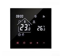 Cronotermostato WiFi Smart per Riscaldamento : Controllo Vocale per alexa Google, Display Grande IT, Dualband 2.4/5GHz, Programmabile App Gratuita, per scatola 503, Nero 8.6x8.6cm(wall-hung boiler)