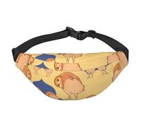 Crooked Owl - Marsupio a tracolla per ragazzi, grande, da viaggio, alla moda, per sport, corsa, ciclismo, viaggi, pesca, nero, taglia unica