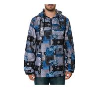 Crooks & Castles Uomo The Luxe Bandit In Bandana Anorak Giacca, Blu, Piccolo