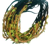 Croona di fiori da 20 pezzi di fiori in serie corona di di rattan fai -da -te che creano kit di foglie elastiche per ragazze donne da esterno, viaggio.