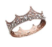 Croona di matrimoni barocchi Crolla corolla squisita affascinante copricapo di bellezza di bellezza Accessori per capelli da sposa (colore di metallo: bianco argento, taglia: corona) (corona bianca