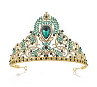 Croona di matrimoni Croona Croona di corona retrò Rhinestone Accessori per capelli da sposa della corona barocca a corona (colore: rosso, dimensione: corona)