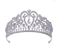 Croona di sposa corona bianca Cristal Cristallo Bridal Princess Crown Wedding Accessori di moda Testa di moda Shindly Brightly, mostrando squisiti accessori per la sposa americana di bellezza corona