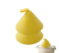 Croovepi Copritasti triangolari in silicone resistente al calore, guanti resistenti al calore, guanti anti scottatura, 2 pezzi, per coperchi di pentole e manopole, protezione per le mani, cucina, sala